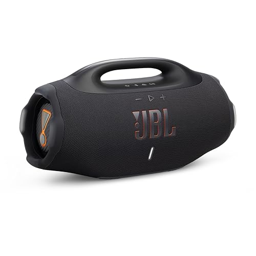 JBL Boombox 4   Most Powerful Portable Waterproof Speaker with Massive Pro Sound  Up to 34 Hours of Playtime  & Multi Speaker Connection by Auracast   Black 