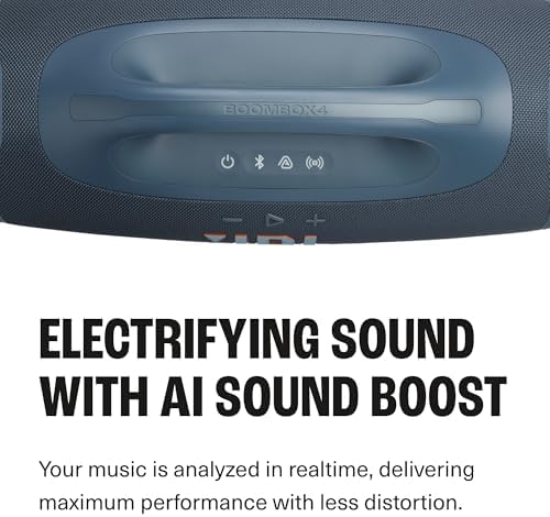JBL Boombox 4   Most Powerful Portable Waterproof Speaker with Massive Pro Sound  Up to 34 Hours of Playtime  & Multi Speaker Connection by Auracast   Squad 