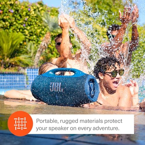 JBL Boombox 4   Most Powerful Portable Waterproof Speaker with Massive Pro Sound  Up to 34 Hours of Playtime  & Multi Speaker Connection by Auracast   Squad 
