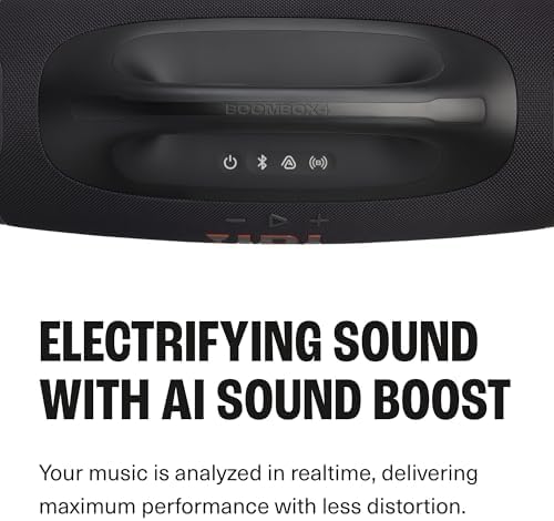 JBL Boombox 4   Most Powerful Portable Waterproof Speaker with Massive Pro Sound  Up to 34 Hours of Playtime  & Multi Speaker Connection by Auracast   Squad 