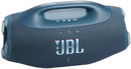 JBL Boombox 4   Most Powerful Portable Waterproof Speaker with Massive Pro Sound  Up to 34 Hours of Playtime  & Multi Speaker Connection by Auracast   Blue 