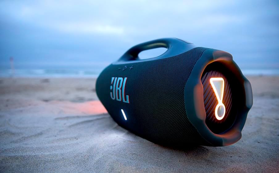 JBL Boombox 4   Most Powerful Portable Waterproof Speaker with Massive Pro Sound  Up to 34 Hours of Playtime  & Multi Speaker Connection by Auracast   Black 