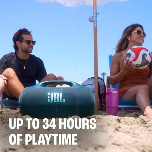 JBL Boombox 4   Most Powerful Portable Waterproof Speaker with Massive Pro Sound  Up to 34 Hours of Playtime  & Multi Speaker Connection by Auracast   Black 
