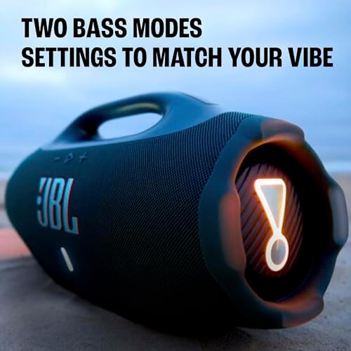 JBL Boombox 4   Most Powerful Portable Waterproof Speaker with Massive Pro Sound  Up to 34 Hours of Playtime  & Multi Speaker Connection by Auracast   Black 