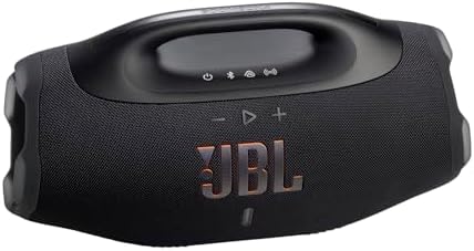 JBL Boombox 4   Most Powerful Portable Waterproof Speaker with Massive Pro Sound  Up to 34 Hours of Playtime  & Multi Speaker Connection by Auracast   Black 