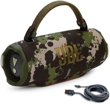 JBL Charge 6  Black    Bundle with USB C Braided Cable