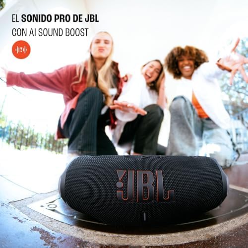 JBL Charge 6   Portable Waterproof & Drop Proof Bluetooth Speaker  Bold JBL Pro Sound with AI Sound Boost  28Hrs of Playtime  Built in powerbank & Comes with a Sturdy/Removable Carrying Strap  Black 