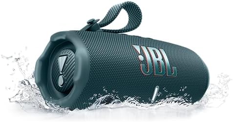JBL Charge 6   Portable Waterproof & Drop Proof Bluetooth Speaker  Bold JBL Pro Sound with AI Sound Boost  28Hrs of Playtime  Built in powerbank & Comes with a Sturdy/Removable Carrying Strap  Blue