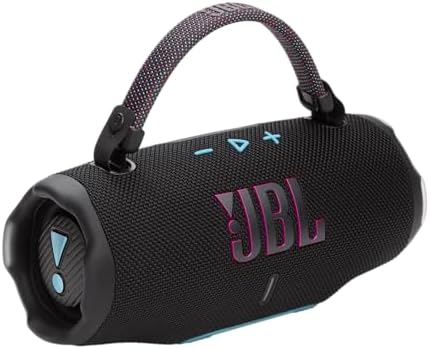 JBL Charge 6   Portable Waterproof & Drop Proof Bluetooth Speaker  Bold JBL Pro Sound & AI Sound Boost  28Hrs Playtime  Built in powerbank & Comes with a Sturdy/Removable Carrying Strap  Black/Teal