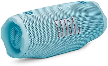JBL Charge 6   Portable Waterproof & Drop Proof Bluetooth Speaker  Bold JBL Pro Sound & AI Sound Boost  28Hrs Playtime  Built in powerbank & Comes with a Sturdy/Removable Carrying Strap  Black/Teal