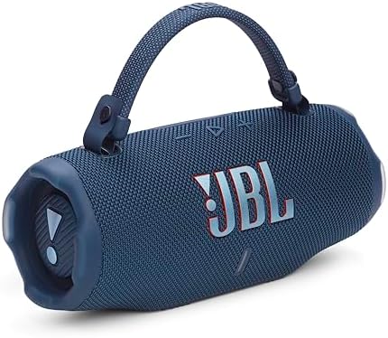JBL Charge 6   Portable Waterproof & Drop Proof Bluetooth Speaker  Bold JBL Pro Sound with AI Sound Boost  28Hrs of Playtime  Built in powerbank & Comes with a Sturdy/Removable Carrying Strap  Blue 