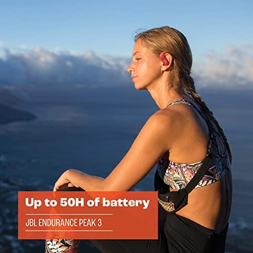 JBL Endurance Peak 3   Dust and Water Proof  IP68  True Wireless Active Earbuds  JBL Pure Bass Sound  Up to 50 Total Hours of Playback with Speed Charge  Ambient Aware & Talk Thru  Black 