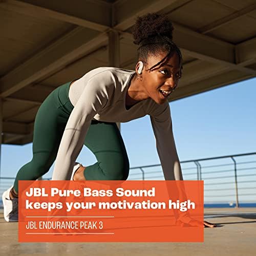 JBL Endurance Peak 3   Dust and Water Proof  IP68  True Wireless Active Earbuds  JBL Pure Bass Sound  Up to 50 Total Hours of Playback with Speed Charge  Ambient Aware & Talk Thru  Black 
