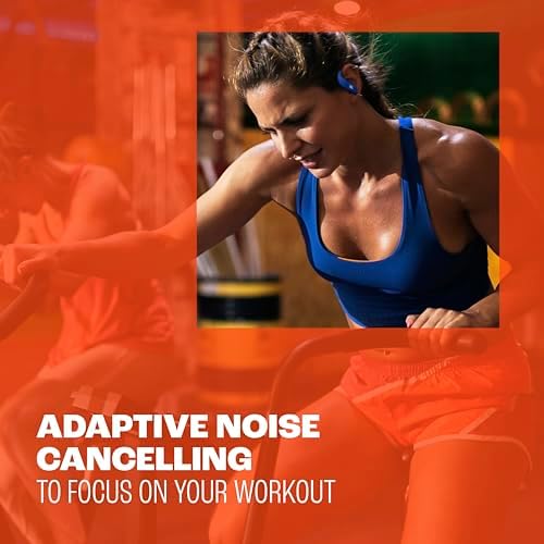JBL Endurance Peak 4   True Wireless Noise Cancelling Sport Earbuds  Up to 48Hrs Total Playback  Water & dust Proof  IP68   Secure fit with TwistLock  Design  & 6 mics for Perfect Calls  Purple/Teal 