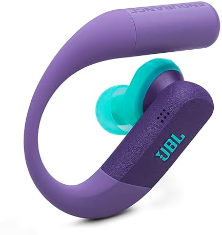 JBL Endurance Peak 4   True Wireless Noise Cancelling Sport Earbuds  Up to 48Hrs Total Playback  Water & dust Proof  IP68   Secure fit with TwistLock  Design  & 6 mics for Perfect Calls  Purple/Teal 
