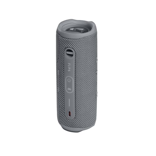 JBL Flip 6   Portable Bluetooth Speaker  powerful sound and deep bass  IPX7 waterproof  12 hours of playtime  JBL PartyBoost for multiple speaker pairing for home  outdoor and travel  Grey 