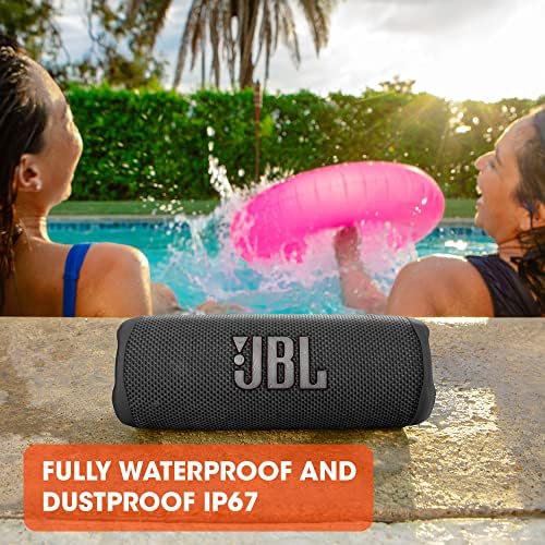JBL Flip 6   Portable Bluetooth Speaker  powerful sound and deep bass  IPX7 waterproof  12 hours of playtime  JBL PartyBoost for multiple speaker pairing for home  outdoor and travel  Black 