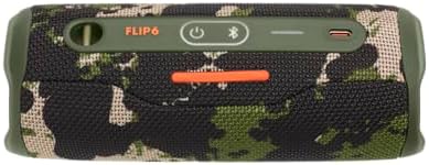 JBL Flip 6   Portable Bluetooth Speaker  powerful sound and deep bass  IPX7 waterproof  12 hours of playtime  JBL PartyBoost for multiple speaker pairing for home  outdoor and travel  Camo