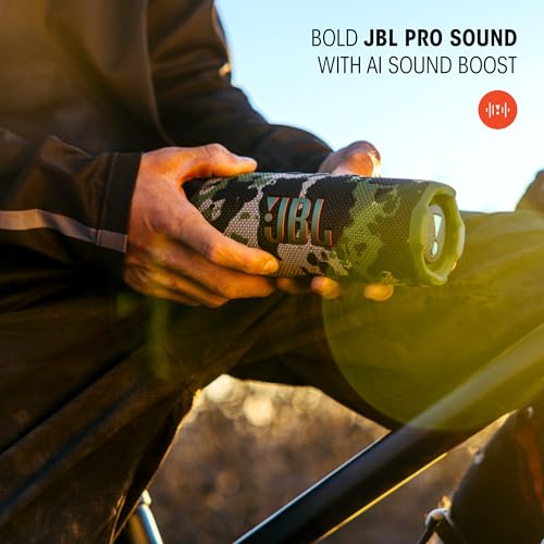 JBL Flip 7 - Altavoz portátil impermeable y a prueba de caídas, sonido profesional audaz con refuerzo de sonido AI, 16 horas de tiempo de reproducción y sistema PushLock con accesorios intercambiables