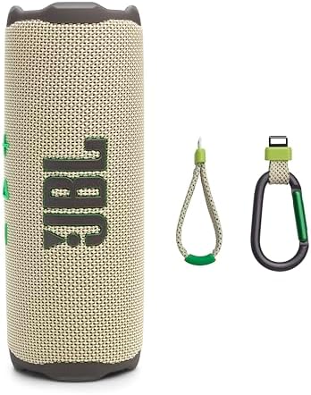 JBL Flip 7   Portable Waterproof and Drop Proof Speaker  Bold JBL Pro Sound with AI Sound Boost  16Hrs of Playtime  and PushLock System with Interchangeable Accessories  Black 