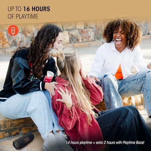 JBL Flip 7   Portable Waterproof and Drop Proof Speaker  Bold JBL Pro Sound with AI Sound Boost  16Hrs of Playtime  and PushLock System with Interchangeable Accessories  Black 