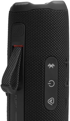 JBL Flip 7 - Altavoz portátil impermeable y a prueba de caídas, Bold JBL Pro Sound con AI Sound Boost, 16 horas de tiempo de reproducción, y sistema PushLock con accesorios intercambiables (Negro)