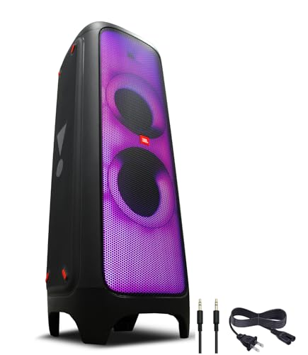 JBL PartyBox 1000 High Power 1100W Wireless Bluetooth Speaker  JBLPARTYBOX1000    AUX Cable   Microfiber Cloth