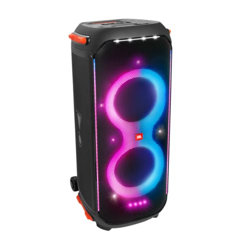 JBL PartyBox 710  Party Speaker with Powerful Sound  Built in Lights and Extra Deep Bass  IPX4 Splash Proof  App/Bluetooth Connectivity  Made for Everywhere a Handle Wheels  Black