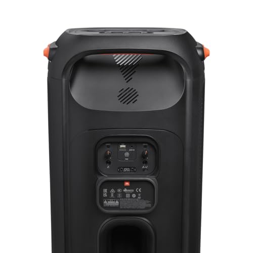 JBL PartyBox 710  Party Speaker with Powerful Sound  Built in Lights and Extra Deep Bass  IPX4 Splash Proof  App/Bluetooth Connectivity  Made for Everywhere a Handle Wheels  Black