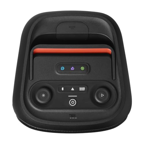 JBL PartyBox Club 120   Portable Party Speaker with Foldable Handle  Powerful JBL Pro Sound  Futuristic lightshow  Up to 12 Hours of Play time  Splash Proof  Dual Mic & Guitar Inputs  Black 
