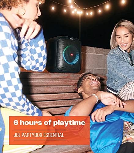 JBL Partybox Encore Essential  100W Sound  Built in Dynamic Light Show  and Splash Proof Design  Black