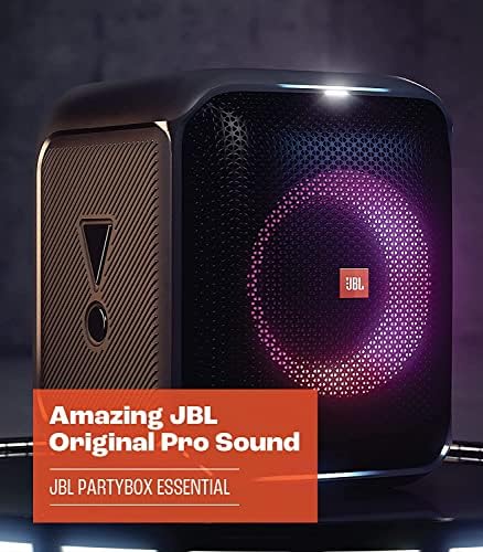 JBL Partybox Encore Essential  100W Sound  Built in Dynamic Light Show  and Splash Proof Design  Black