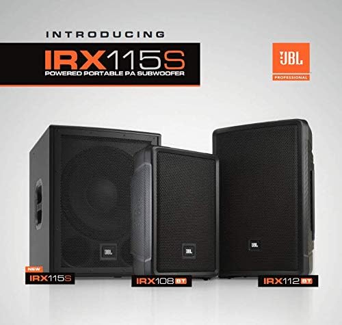 JBL Professional IRX108BT Powered PA Speaker  Portable Loudspeaker with Bluetooth  8 Inch Woofer  1300 Watt  Mobile DJ  Musicians  Small Venues  Ceremonies and Sports Events  Black