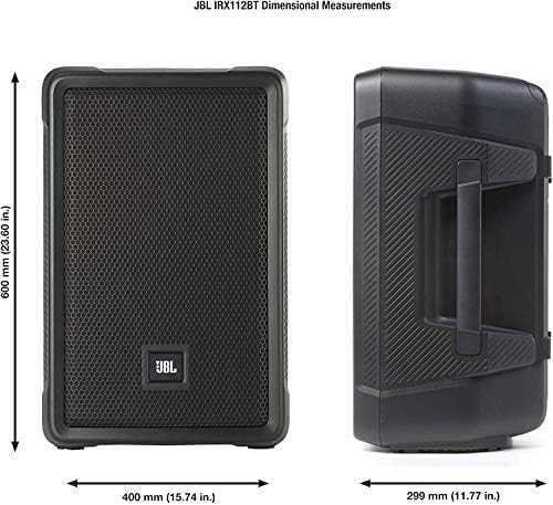 JBL Professional IRX108BT Powered PA Speaker  Portable Loudspeaker with Bluetooth  8 Inch Woofer  1300 Watt  Mobile DJ  Musicians  Small Venues  Ceremonies and Sports Events  Black