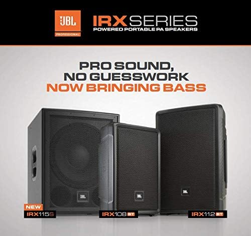 JBL Professional IRX108BT Powered PA Speaker  Portable Loudspeaker with Bluetooth  8 Inch Woofer  1300 Watt  Mobile DJ  Musicians  Small Venues  Ceremonies and Sports Events  Black