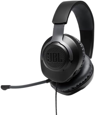 JBL Quantum 100   Wired Over Ear Gaming Headphones   Black  Large