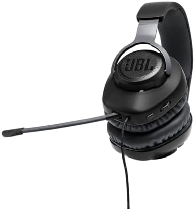 JBL Quantum 100   Wired Over Ear Gaming Headphones   Black  Large