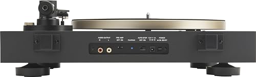 JBL Spinner BT - Bluetooth con tocadiscos AptX-HD™, componentes, carcasa extraíble, bandeja de aluminio y transmisión por correa, cartucho de imán móvil preinstalado (negro)