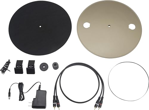 JBL Spinner BT - Bluetooth con tocadiscos AptX-HD™, componentes, carcasa extraíble, bandeja de aluminio y transmisión por correa, cartucho de imán móvil preinstalado (negro)
