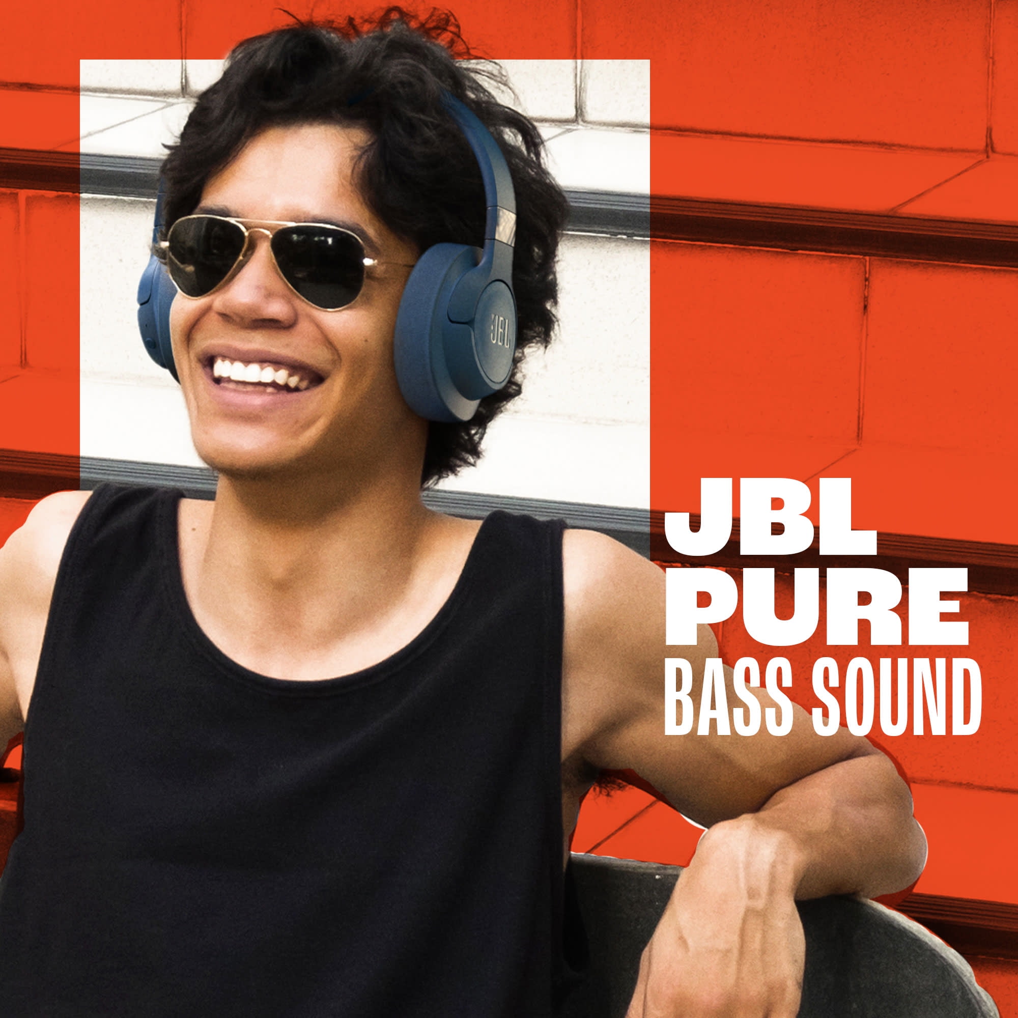 JBL Tune 720BT - Audífonos Inalámbricos sobre la Oreja - Audífonos Inalámbricos sobre la Oreja con Sonido JBL Pure Bass - Azul
