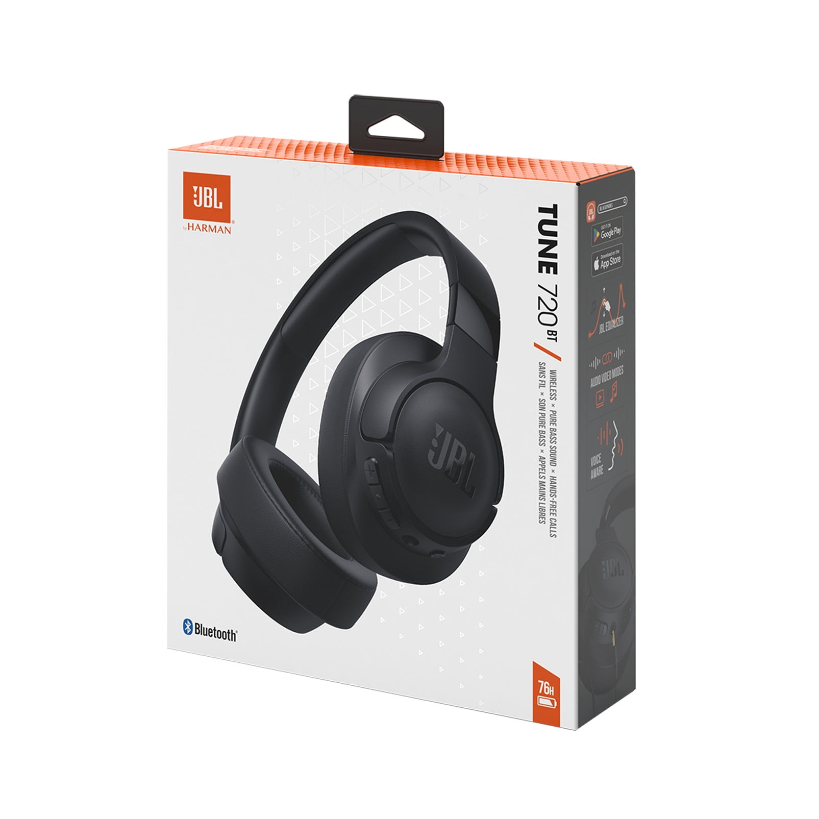 JBL Tune 720BT - Audífonos Inalámbricos sobre la Oreja - Audífonos Inalámbricos sobre la Oreja con Sonido JBL Pure Bass - Azul