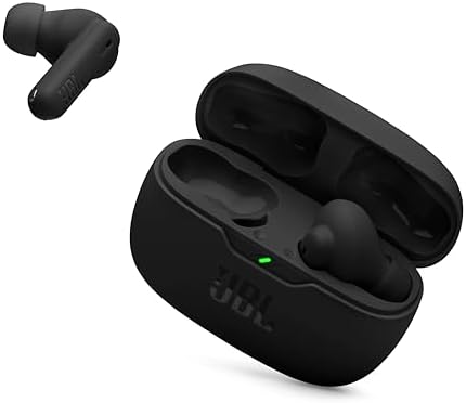 JBL Vibe Beam 2   True Wireless Noise Cancelling Earbuds Pure Bass Sound & Smart Ambient Technology  4mics for Crisp  Clear Calls  up to 40Hrs of Playback  IP54 Dust & Water Resistant  Black 