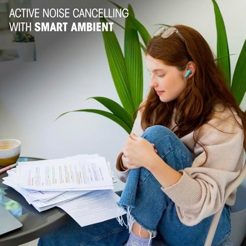 JBL Vibe Beam 2   True Wireless Noise Cancelling Earbuds Pure Bass Sound & Smart Ambient Technology  4mics for Crisp  Clear Calls  up to 40Hrs of Playback  IP54 Dust & Water Resistant  Black 