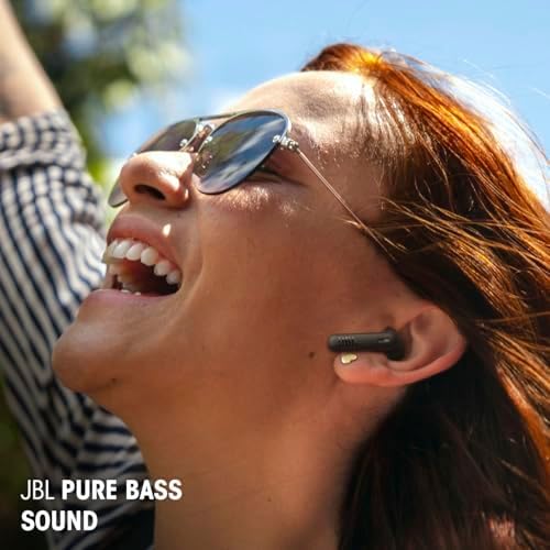 JBL Vibe Beam 2   True Wireless Noise Cancelling Earbuds Pure Bass Sound & Smart Ambient Technology  4mics for Crisp  Clear Calls  up to 40Hrs of Playback  IP54 Dust & Water Resistant  Black 