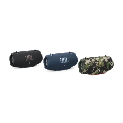 JBL Xtreme 4   Portable Bluetooth Speaker  Powerful Sound and Deep Bass  IP67 Waterproof  24 Hours of Playtime  Powerbank  PartyBoost for Multi Speaker Pairing  Blue   Renewed 