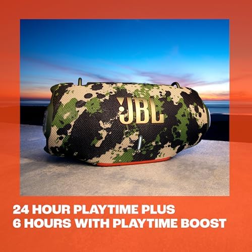 JBL Xtreme 4   Portable Bluetooth Speaker  Powerful Sound and Deep Bass  IP67 Waterproof  24 Hours of Playtime  Powerbank  PartyBoost for Multi Speaker Pairing  Blue   Renewed 