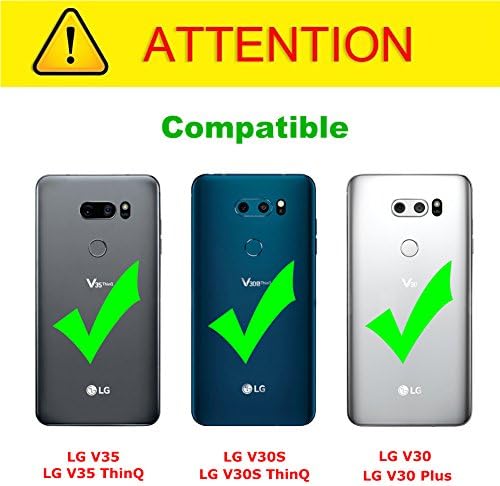 J&D Heavy Duty Dual Layer Hybrid Shock Proof Bumper Case for LG V35 ThinQ  Compatible with LG V35/V30S/V30S ThinQ/V30/V30 Plus  Rugged Protective Cover  Black