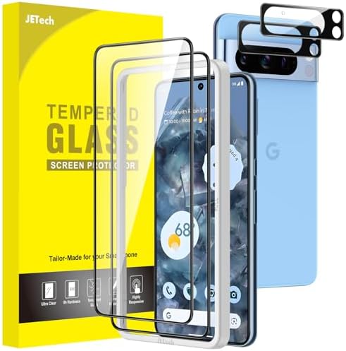 JETech Screen Protector for Google Pixel 7 Pro with Camera Lens Protector  Flexible TPU Film  Fingerprint ID Compatible  HD Clear  Easy Install  2 Pack Each