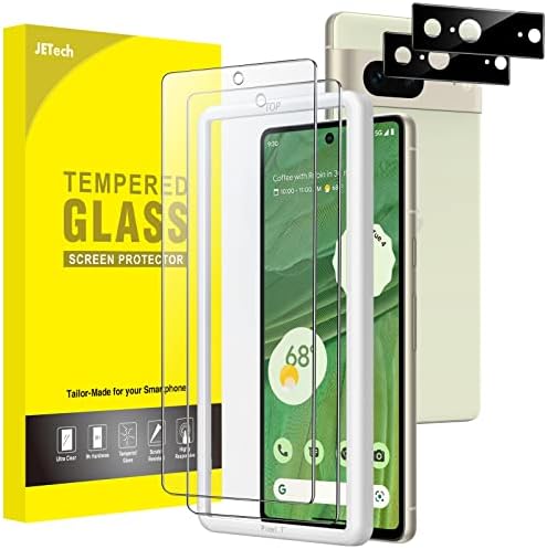 JETech Screen Protector for Google Pixel 7 Pro with Camera Lens Protector  Flexible TPU Film  Fingerprint ID Compatible  HD Clear  Easy Install  2 Pack Each