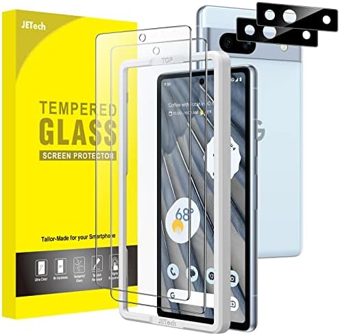 JETech Screen Protector for Google Pixel 7 Pro with Camera Lens Protector  Flexible TPU Film  Fingerprint ID Compatible  HD Clear  Easy Install  2 Pack Each